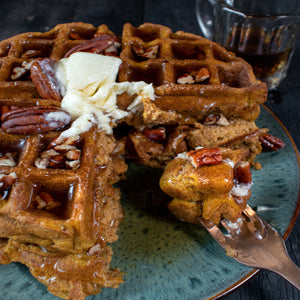 Pumpkin Pecan Waffles